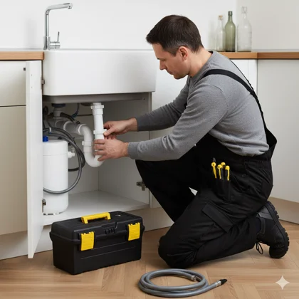 Plomero destapando drenaje con sonda rotativa profesional en Los Mochis